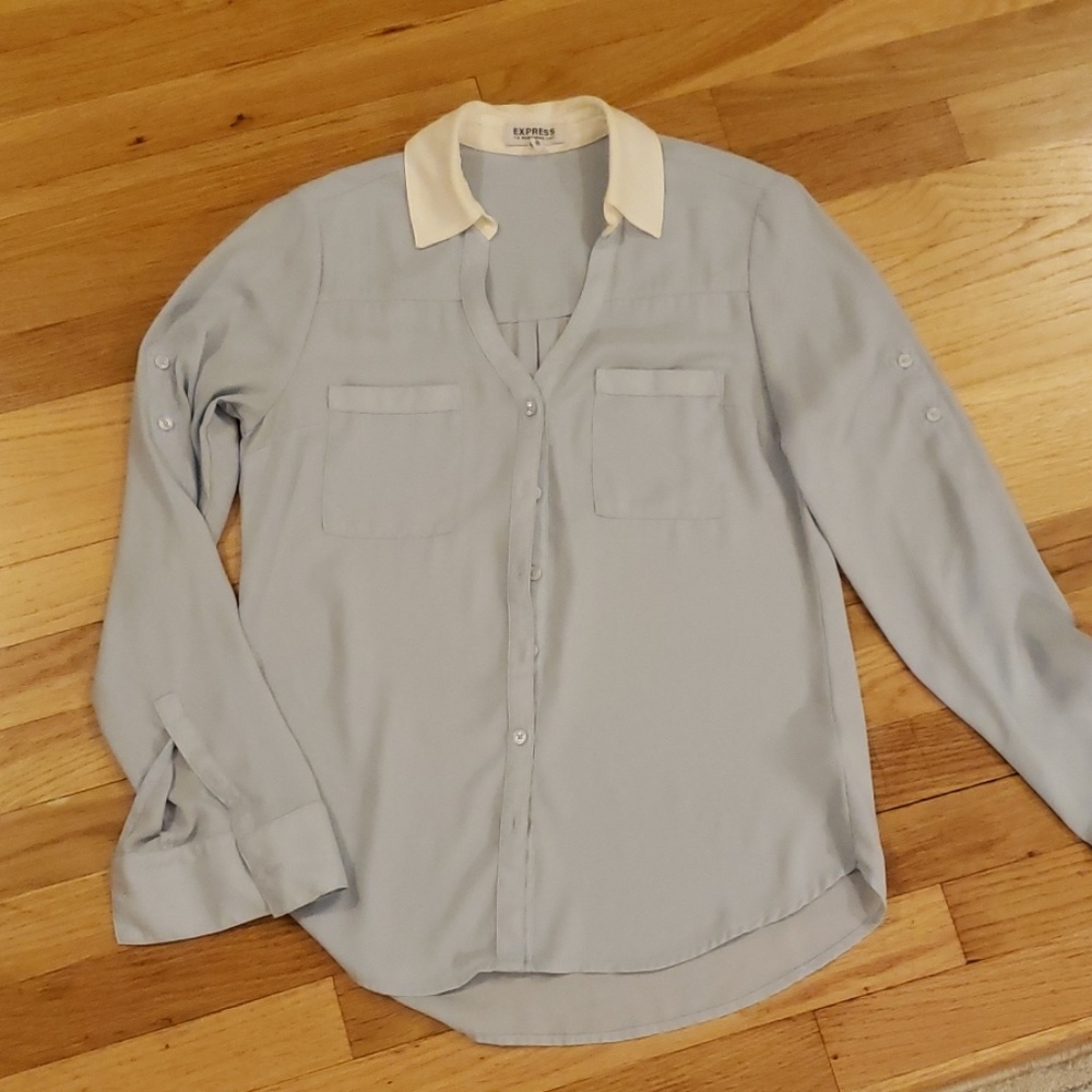 Express Powder Blue Blouse XS